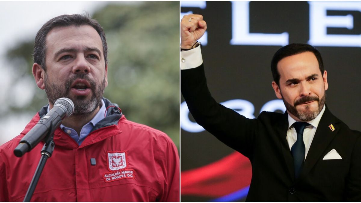 Carlos Fernando Galán (alcalde de Bogotá) y Abelardo de la Espriella (presidente de Colombia)