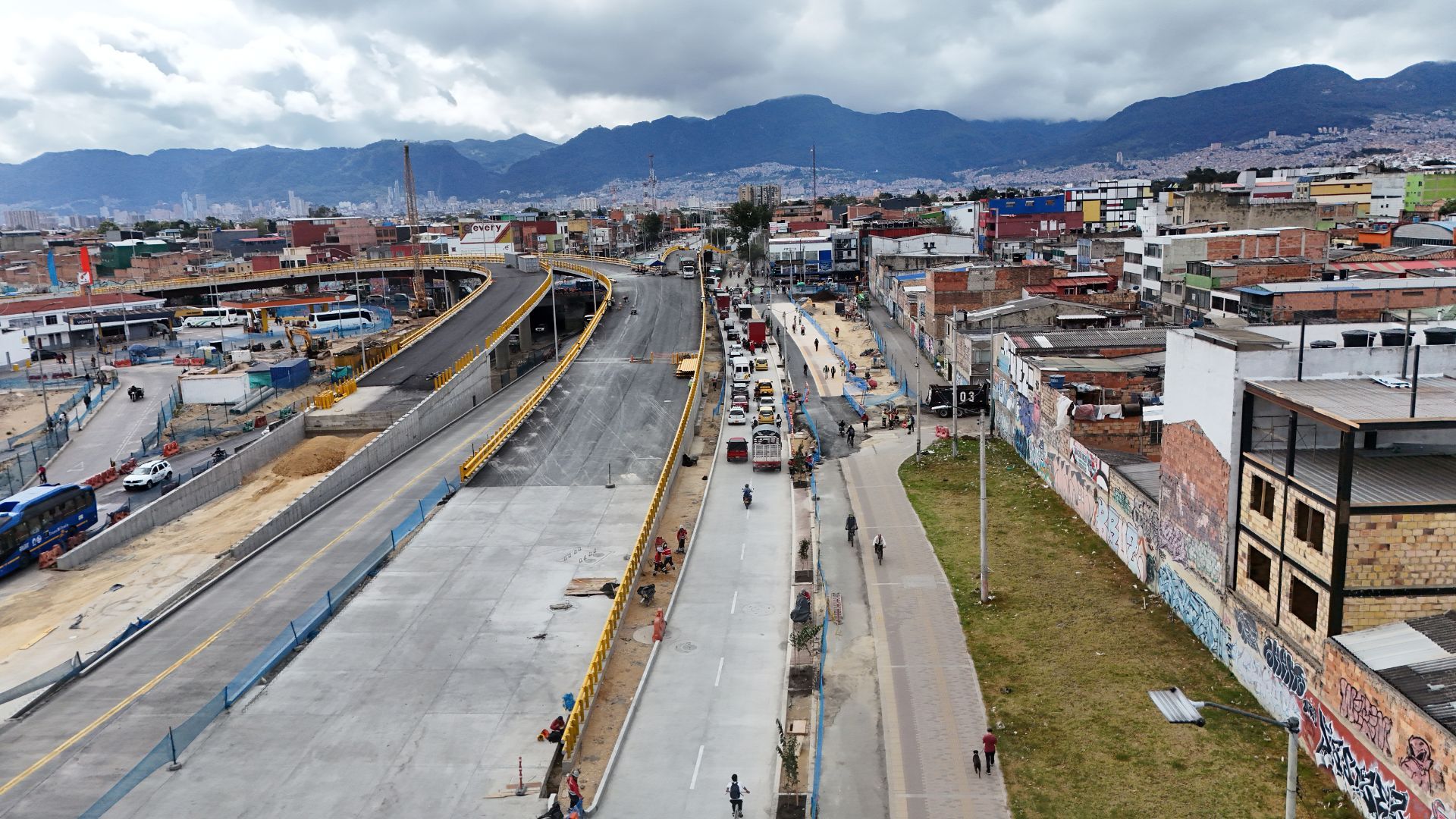 grupo 1 de la obra de la troncal av. 68 Avenida 68