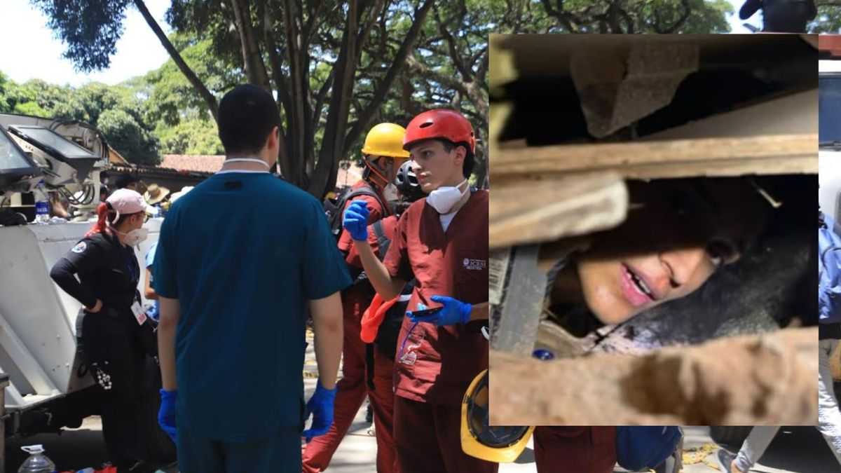 La mujer fue rescatada de los escombros en el barrio Capri, al sur de Cali
