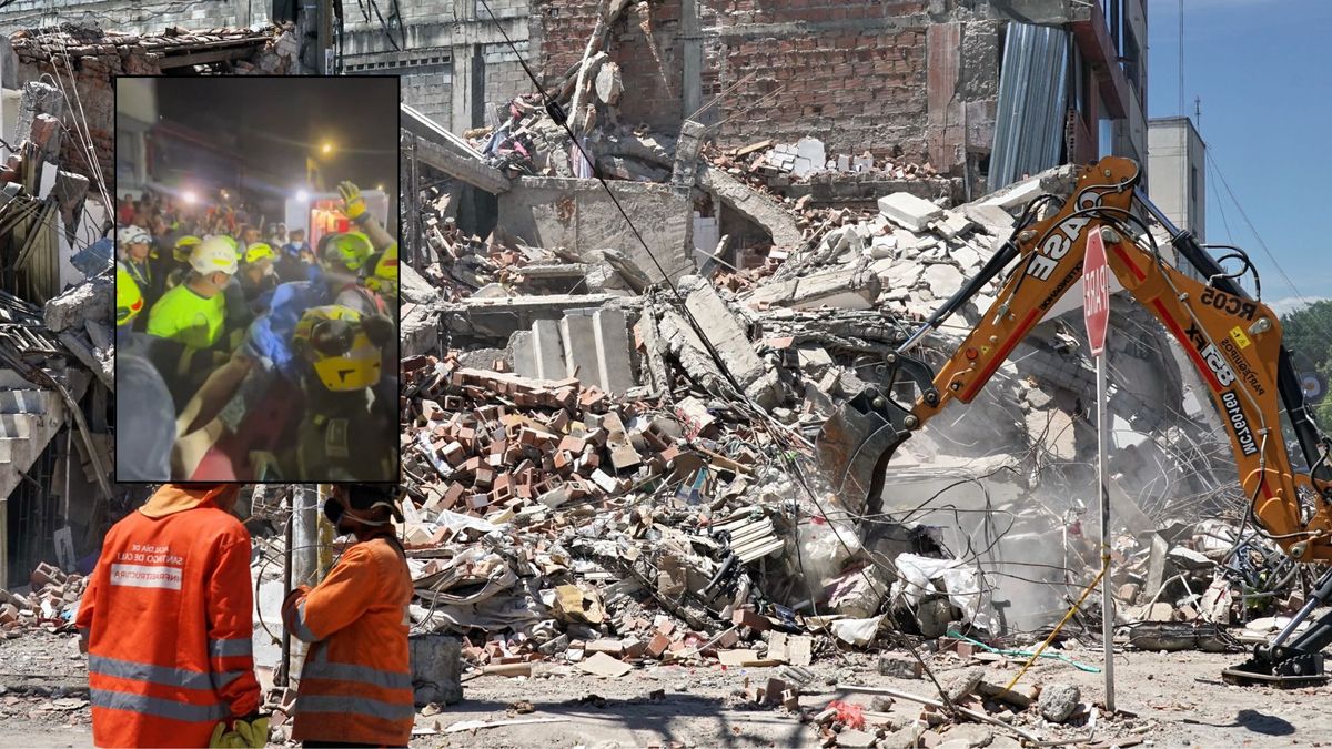 Luego de 36 horas, una mujer fue sacada con vida de los escombros.