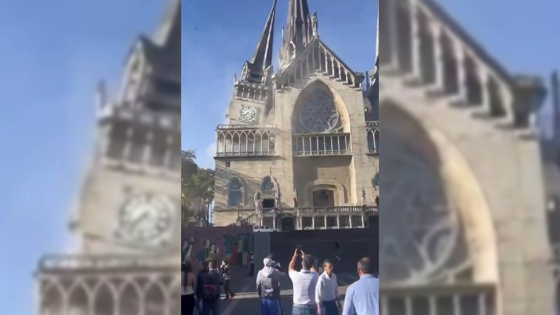 Así quedó la Catedral Manizales por el terremoto de este lunes 10 de agosto de 2026.