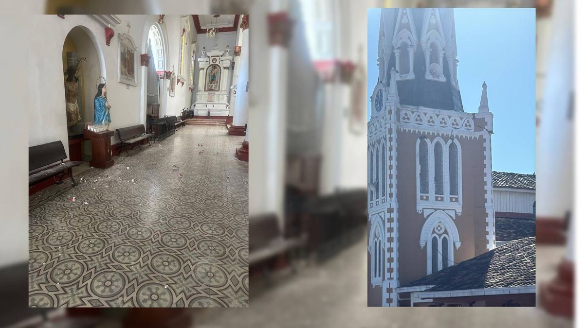 Templos de Sopetrán, Caucasia y Salgar, con daños como grietas y afectaciones estructurales.