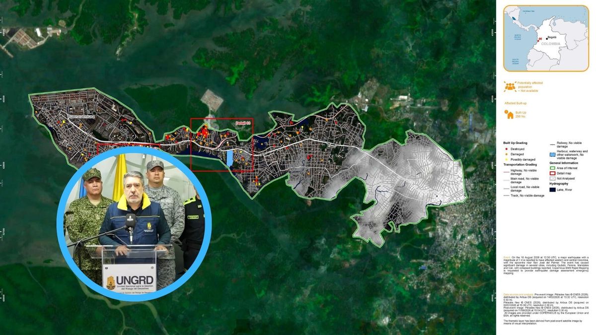 UNGRD avanza con sobrevuelos para medir los daños por el terremoto en cinco departamentos