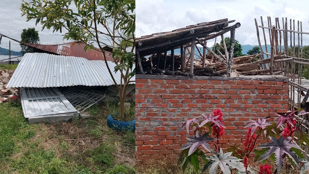 Edificaciones de la zona rural sufrieron afectaciones.