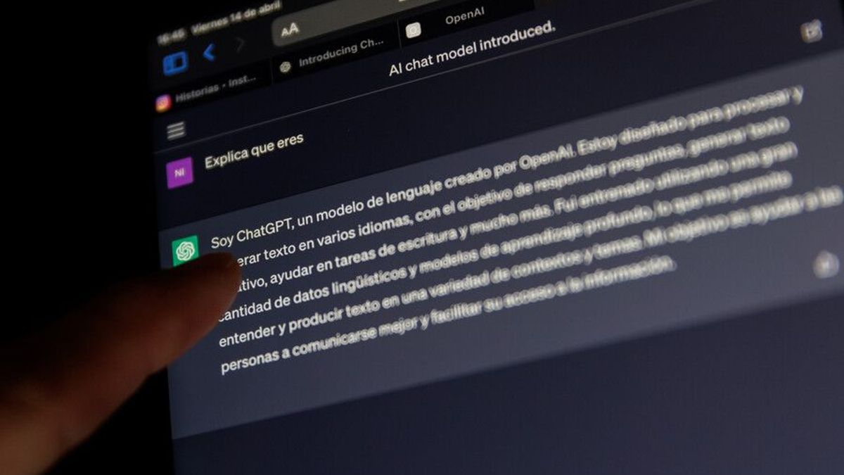 Pantalla con uso de ChatGPT