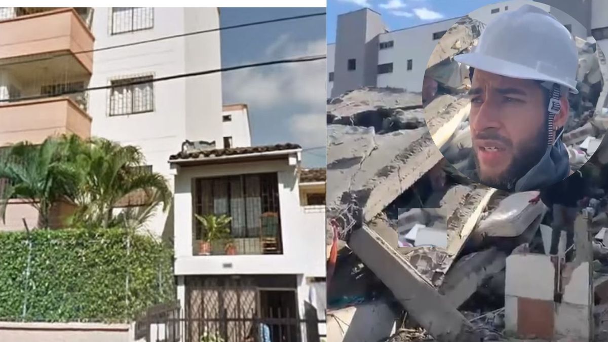 El edificio colapsó encima de una vivienda en el barrio El Refugio