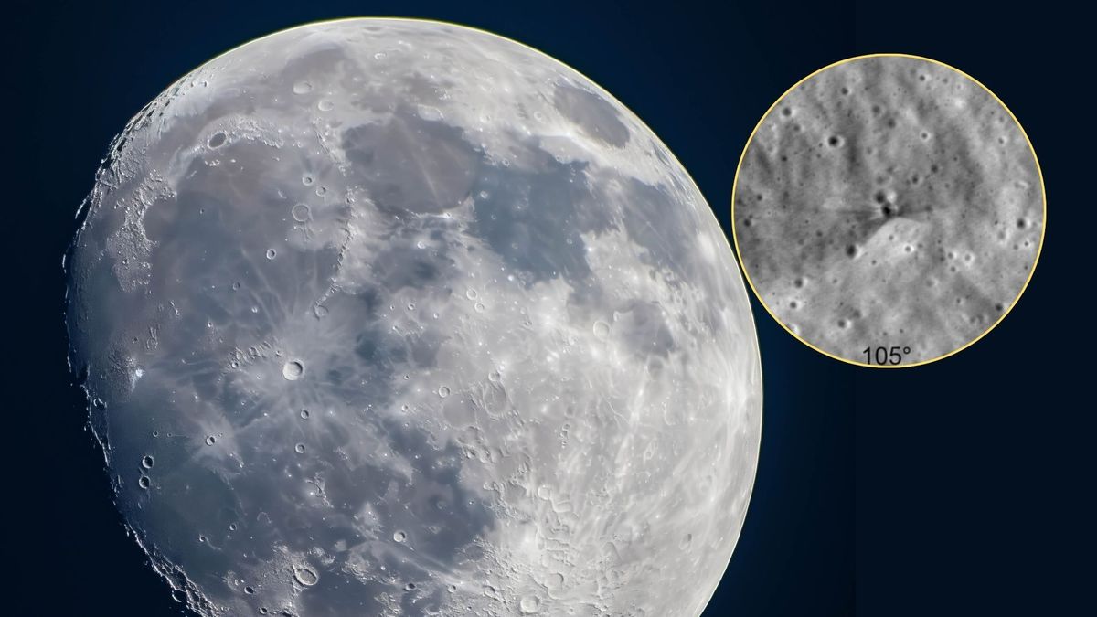 Así quedó la Luna tras el impacto con un cohete.
