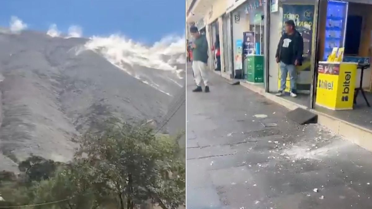 Habitantes de Ayacucho salieron a las calles tras el sismo registrado este jueves en el sur de Perú.