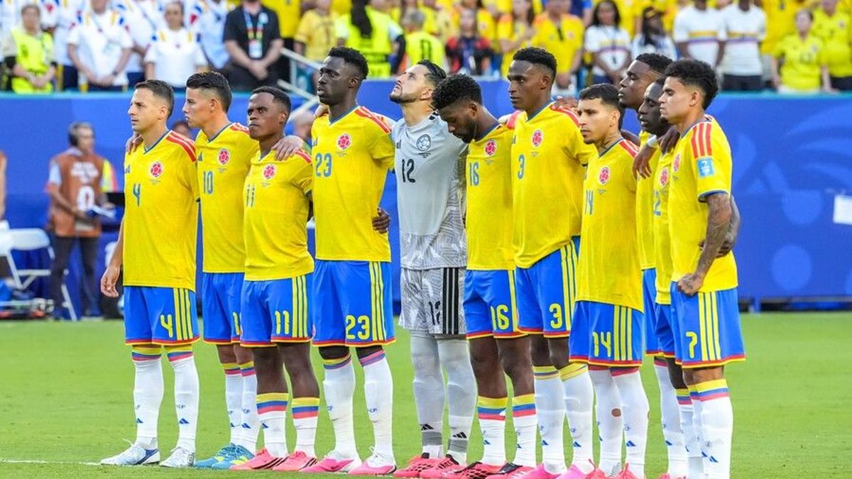 Futbolistas de la Selección Colombia previo al partido con Portugal