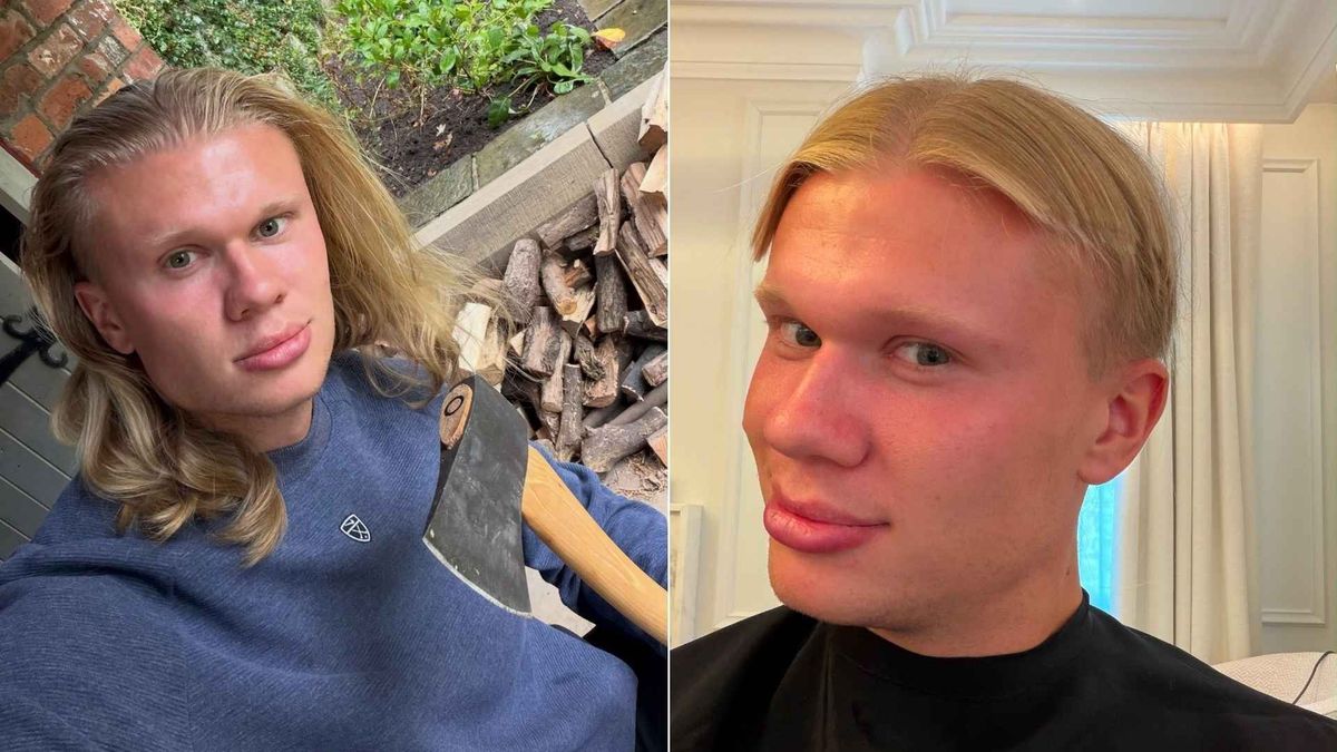 Erling Haaland sorprendió con un nuevo corte de cabello y dejó atrás su característica melena rubia.