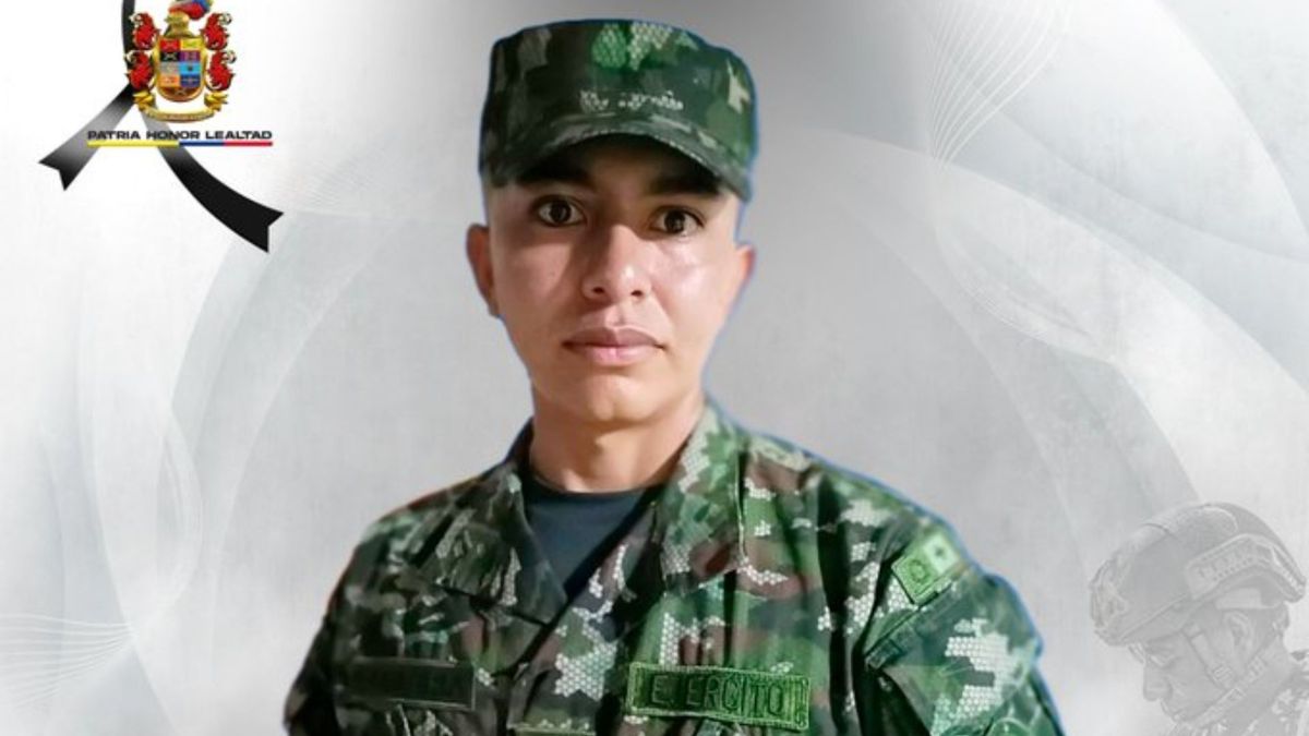 Jhoan Camilo Sanabria Mendoza, quien perdió la vida mientras las tropas adelantaban operaciones de protección a la comunidad en la zona.