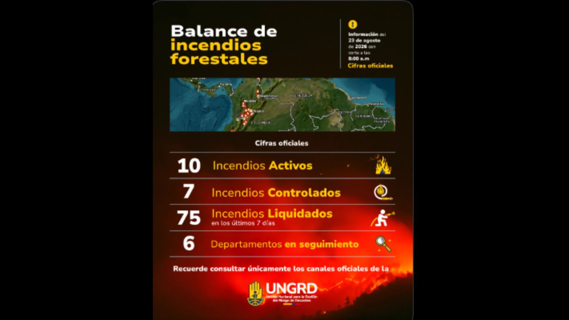 En los últimos siete días se han apagado diferentes focos de calor.