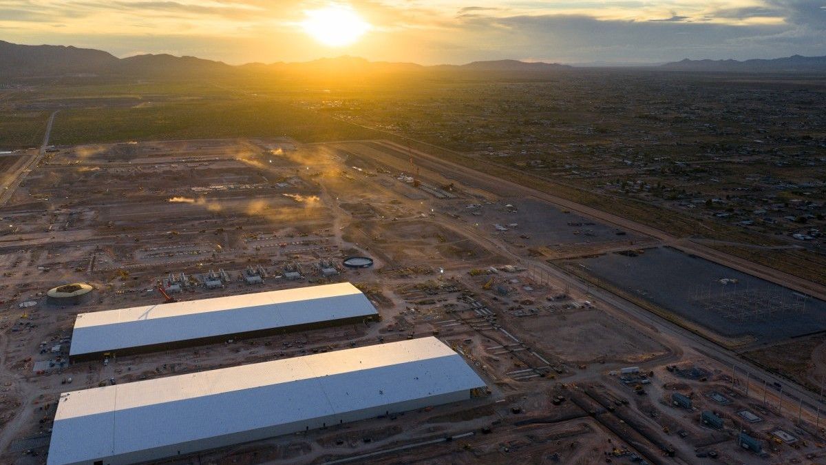 Vista aérea del Centro de Datos Meta El Paso el 13 de agosto de 2026 en El Paso, Texas