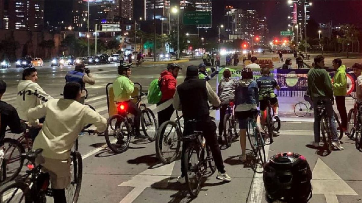 Estos son los cierres viales por la ciclovía nocturna este jueves 27 de agosto en Bogotá