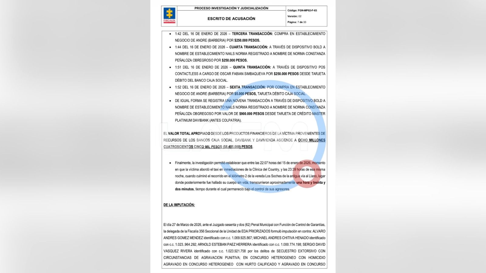 Crimen del profesor del Externado Neill Felipe Cubides
