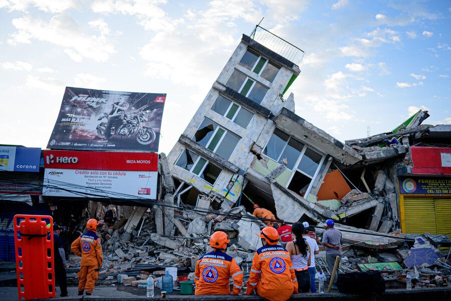 Estragos del terremoto en Colombia