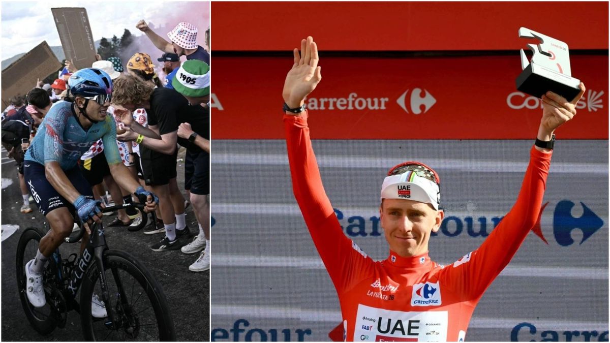 Hárold Tejada y Tadej Pogacar en la Vuelta a España 2026