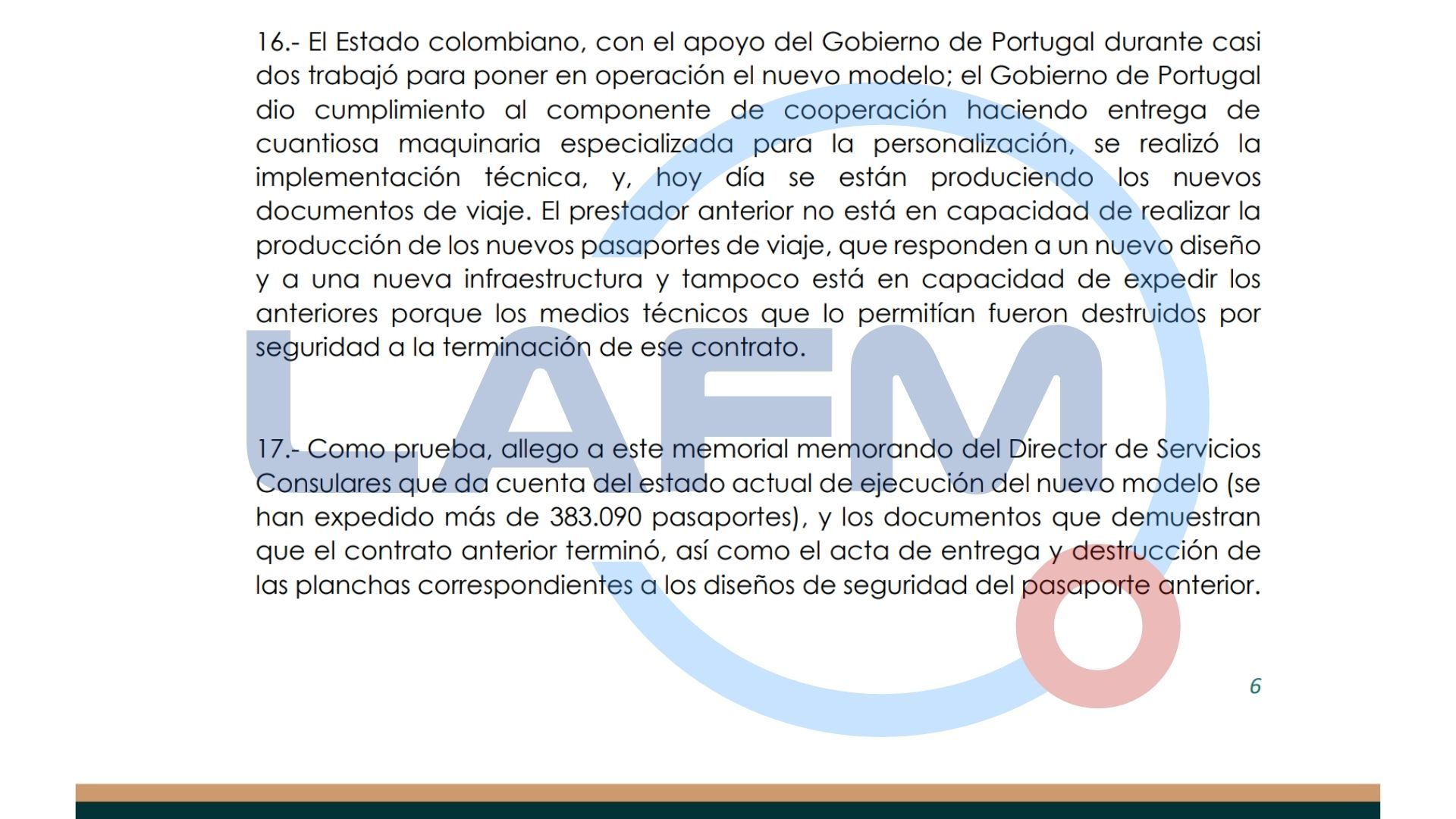 El gobierno de Gustavo Petro aseguró que, como el nuevo modelo de pasaportes ya está en operación, la justicia no debería frenar la transferencia de $1,3 billones acordada con la Casa de la Moneda de Portugal para su funcionamiento.