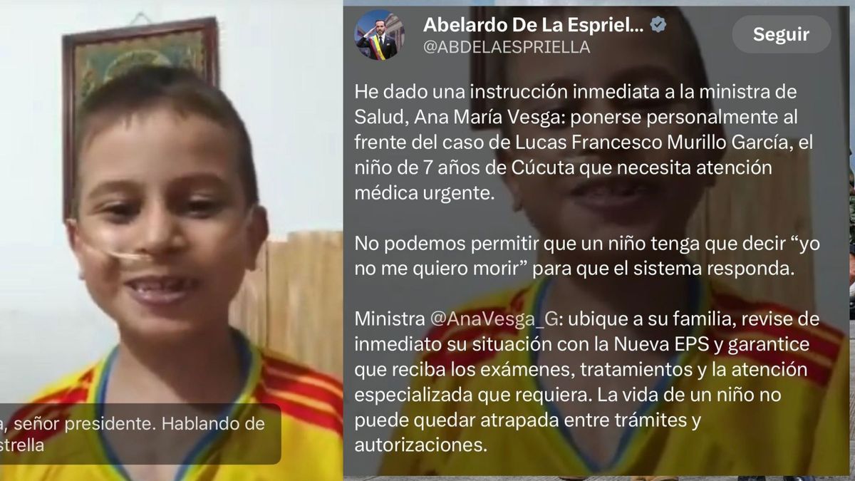 Niño de 7 años con cardiopatía le pidió ayuda al presidente Abelardo de la Espriella: Gobierno ordenó atención urgente