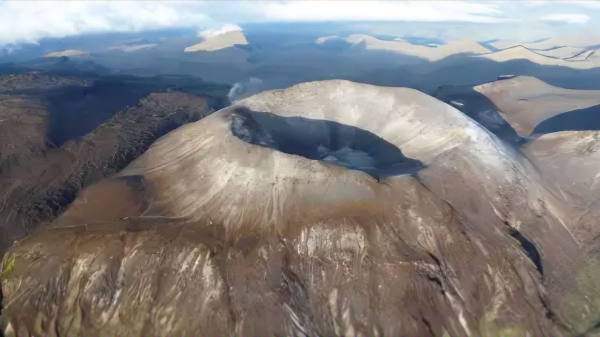 Cráter del volcán Puracé