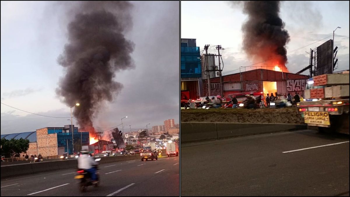 Grave incendio en bodega en la calle 13 con avenida Ciudad de Cali: hay dificultades de movilidad