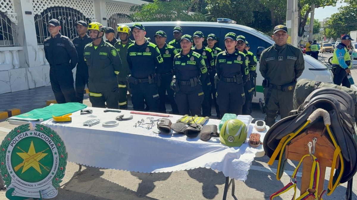 Policías en Barranquilla