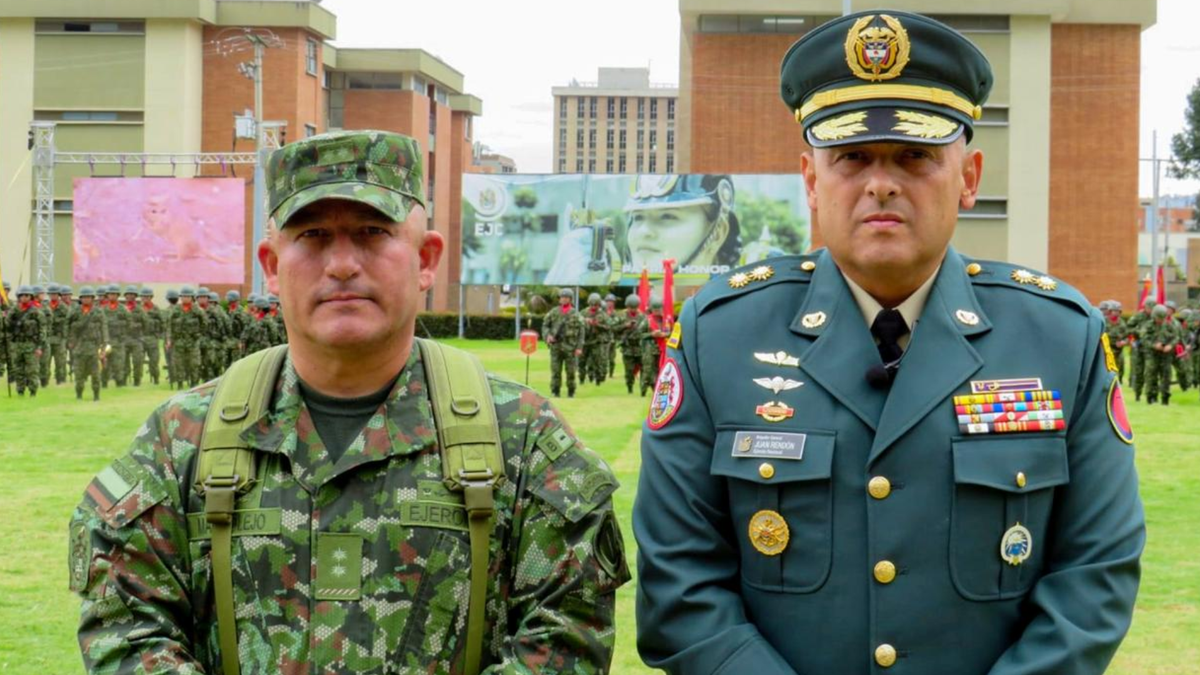 General Carlos Ernesto Marmolejo Cumba y general Juan Odúber Rendón Pérez.