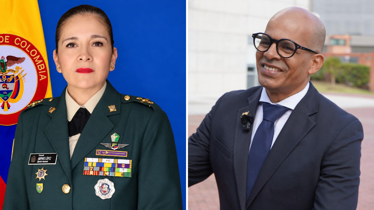 Coronel (r) Amparo López Pico , directora general del Hospital Militar Central y soldado profesional (r) Jhon Reyes Carrascal, director de Veteranos y Rehabilitación Inclusiva.