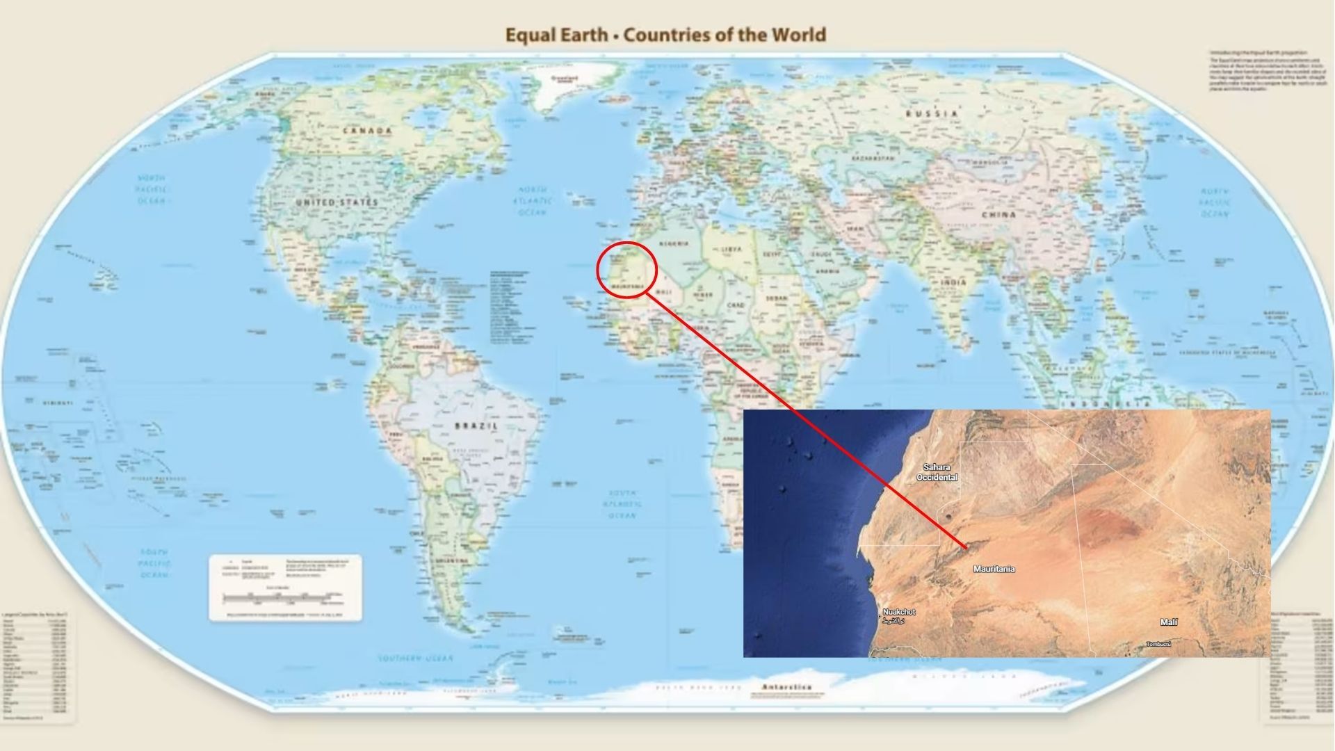 El ojo del Sahara puede verse desde el espacio.