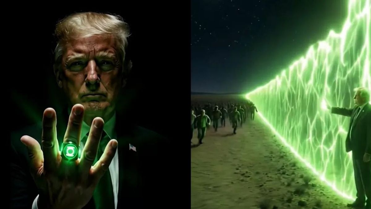 Donald Trump en un video personificando a Linterna Verde
