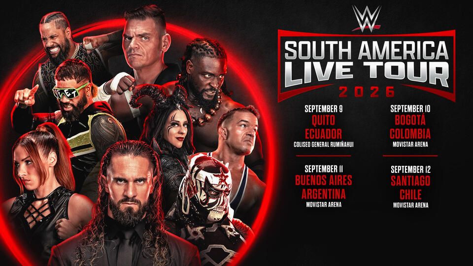 Cartelera de la gira sudamericana de WWE en 2026