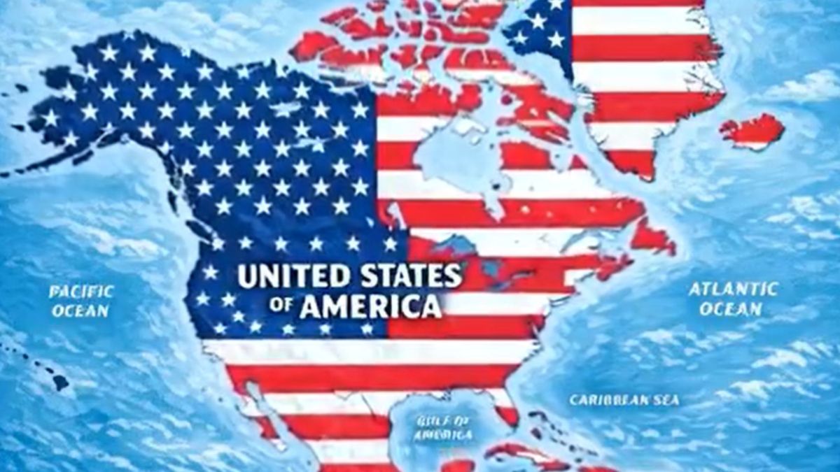 Mapa Estados Unidos Centro y Norte América de Donald Trump