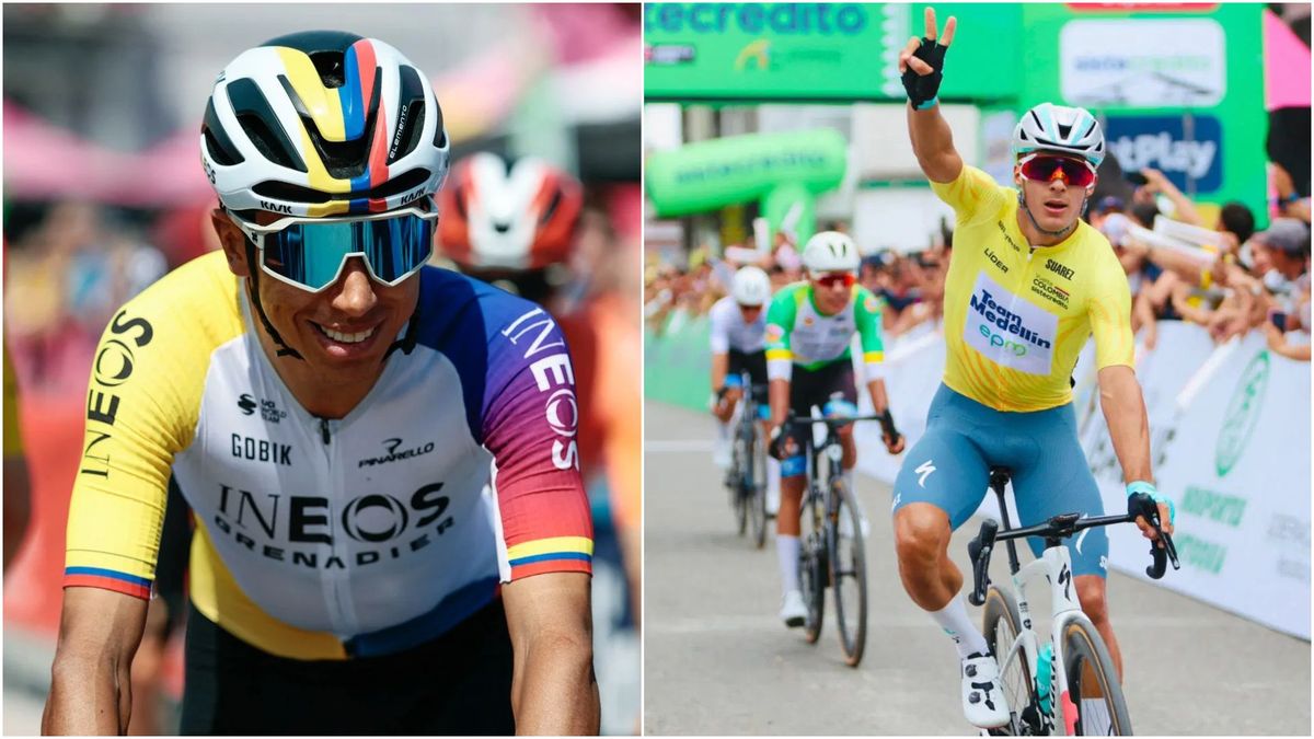 Egan Bernal y Wilmar Paredes, ciclistas colombianos