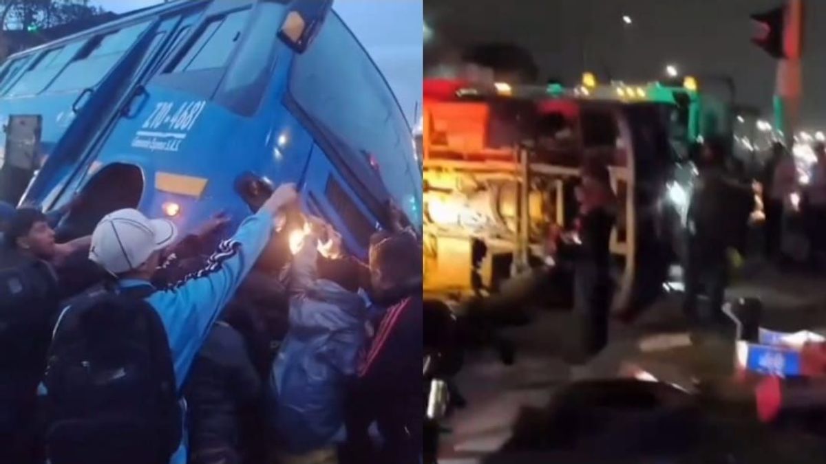 Volcamiento bus