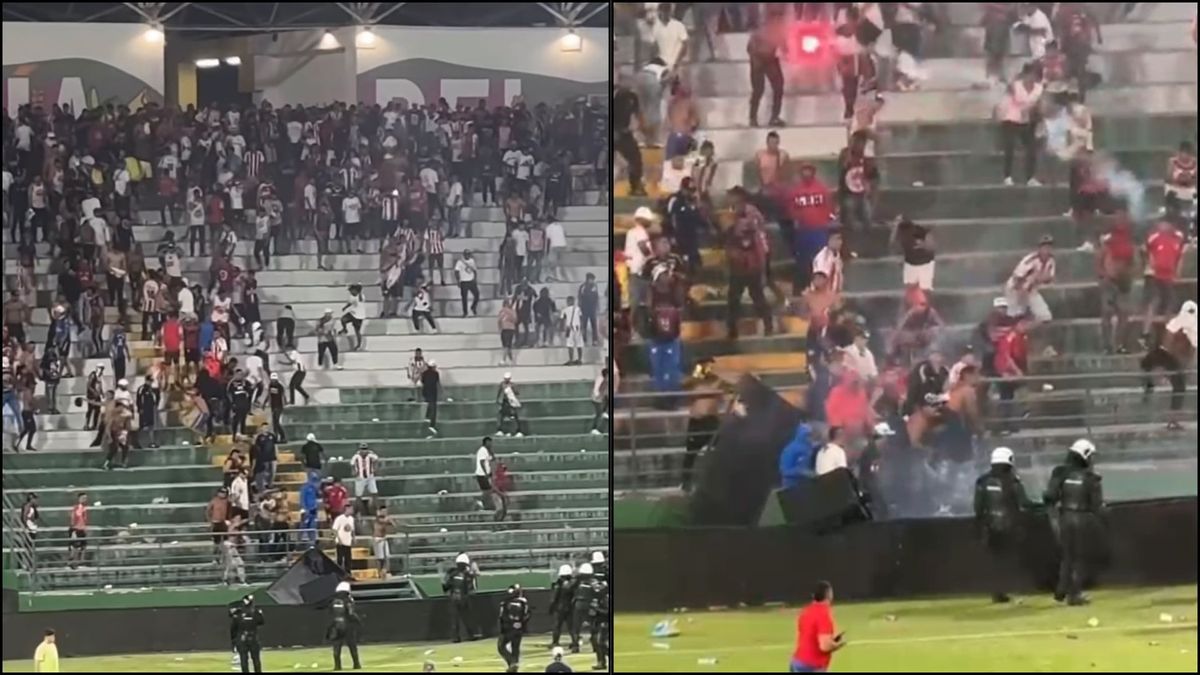 Desmanes en el estadio de Valledupar tras derrota de Junior contra Alianza: partido estuvo suspendido 25 minutos