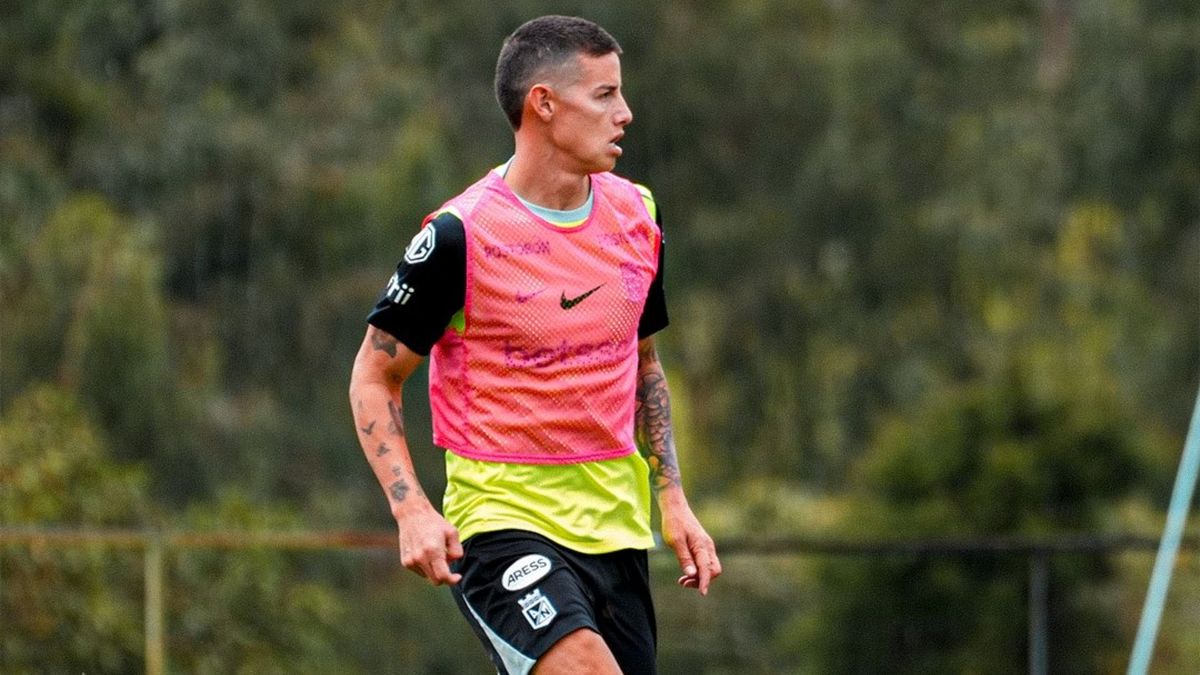 James Rodríguez entrenando con Atlético Nacional