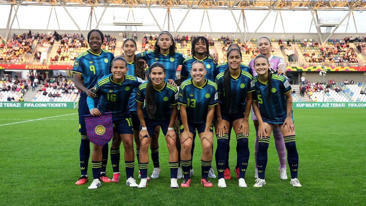 Selección Colombia Femenina sub-20 en su partido contra Polonia