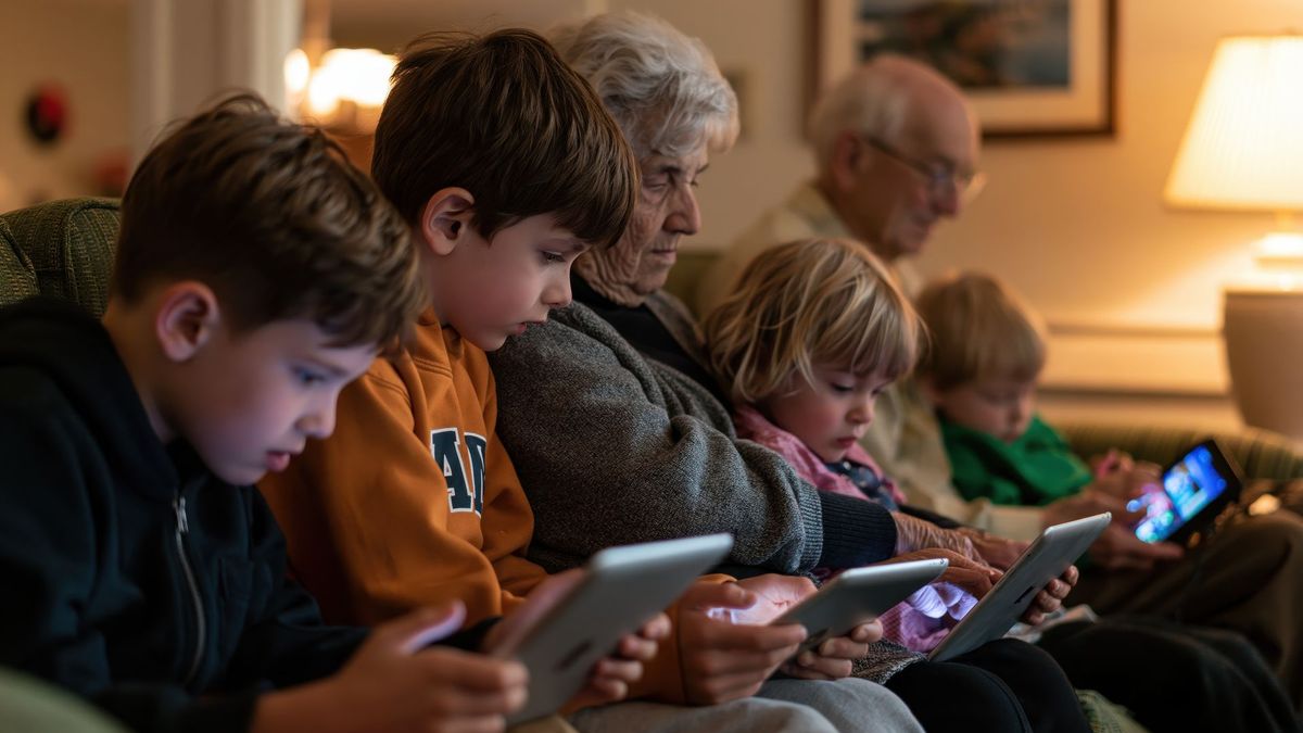 Menores de edad usando redes sociales