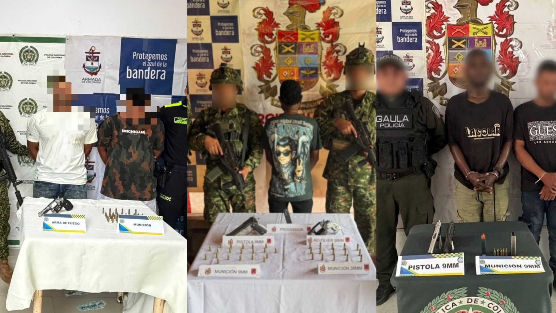Capturados durante recientes operaciones contra presuntos integrantes del Clan del Golfo en Bolívar.