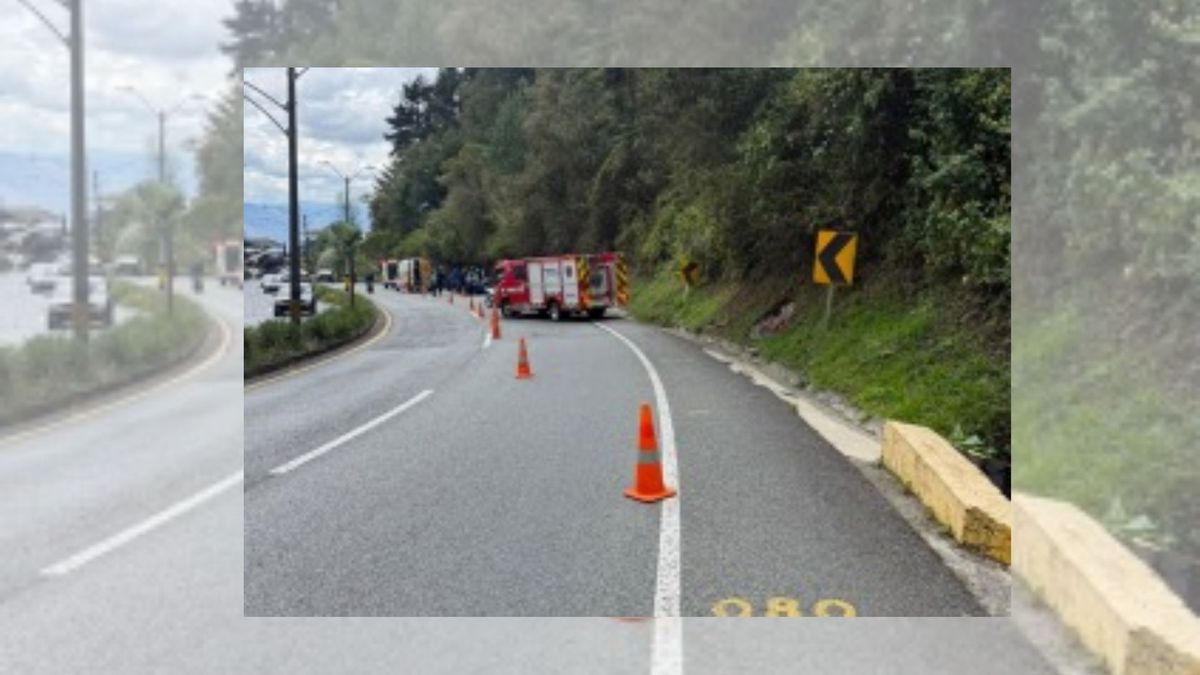 Accidente en la vía las palmas en Envigado deja un muerto y un herido