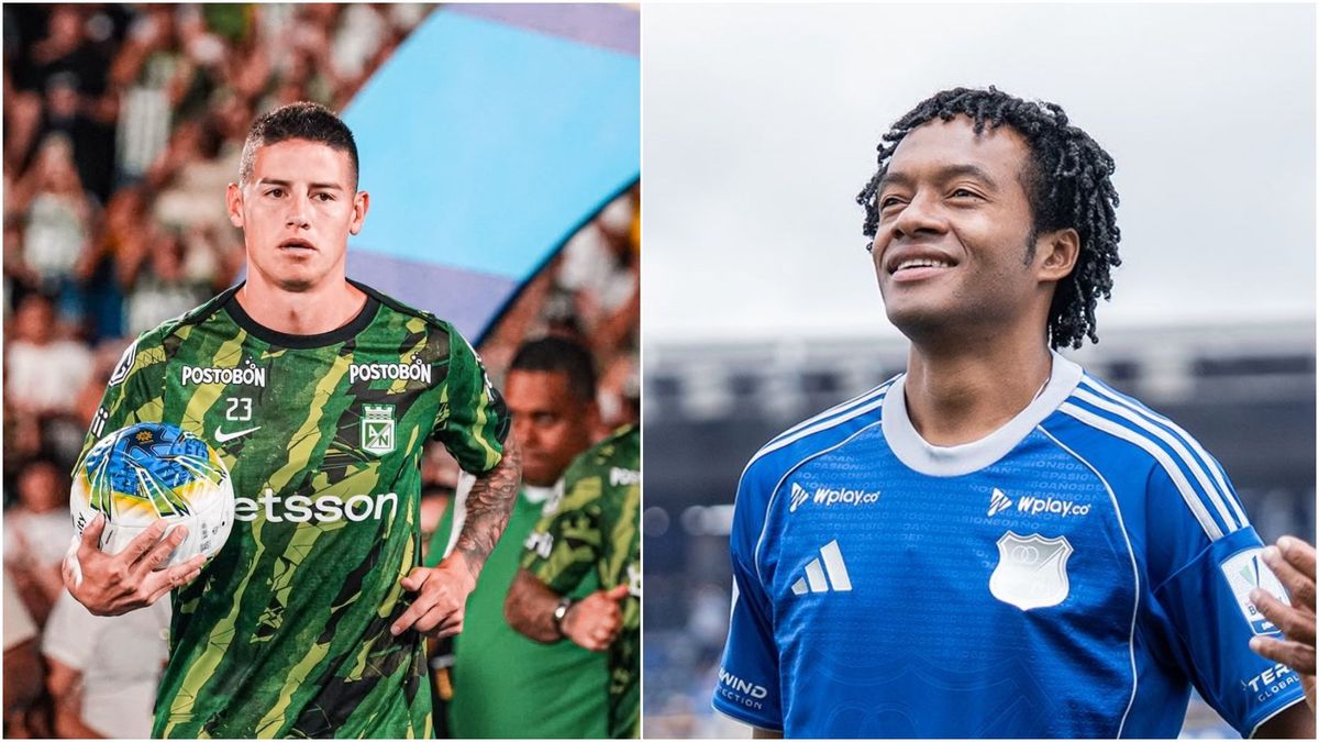 James Rodríguez y Cuadrado, figuras de Nacional y Millonarios