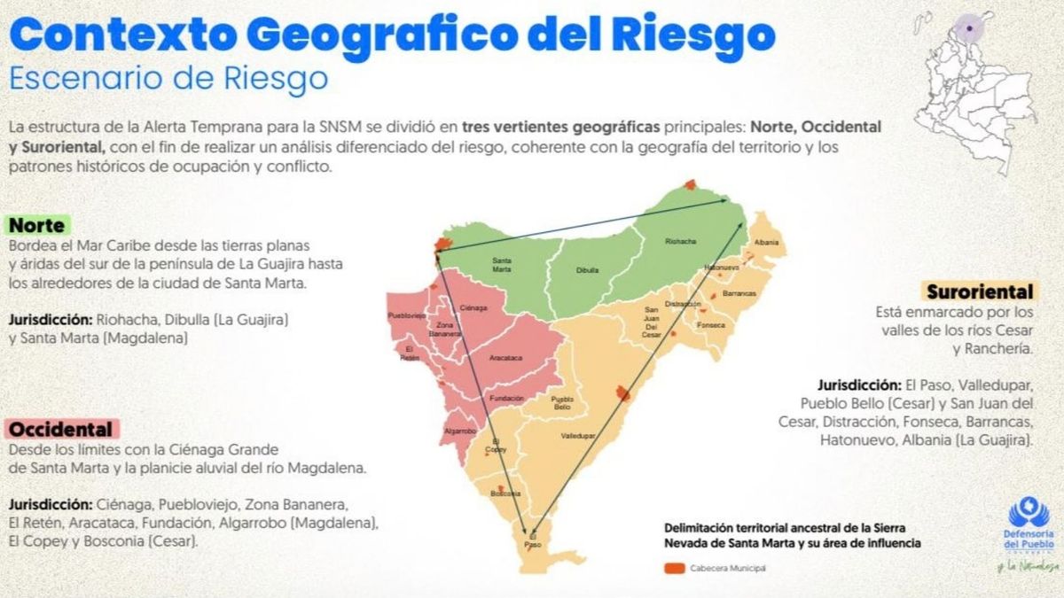 Sierra Nevada: Defensoría alerta por disputa de grupos armados