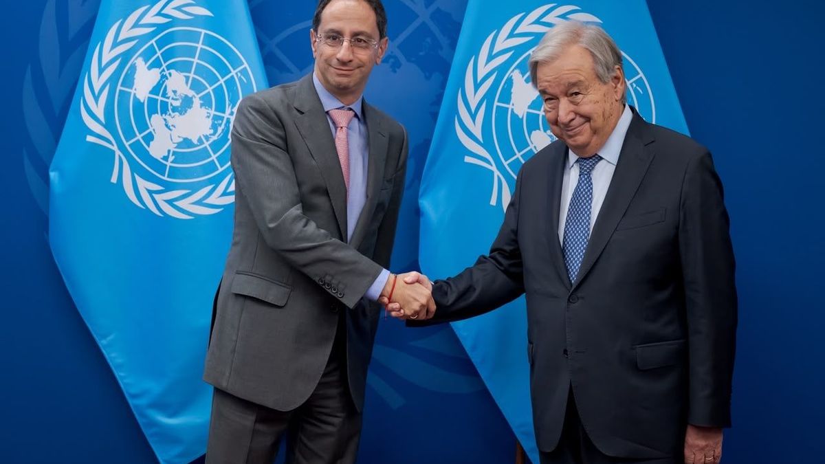 José Manuel Restrepo y António Guterres.