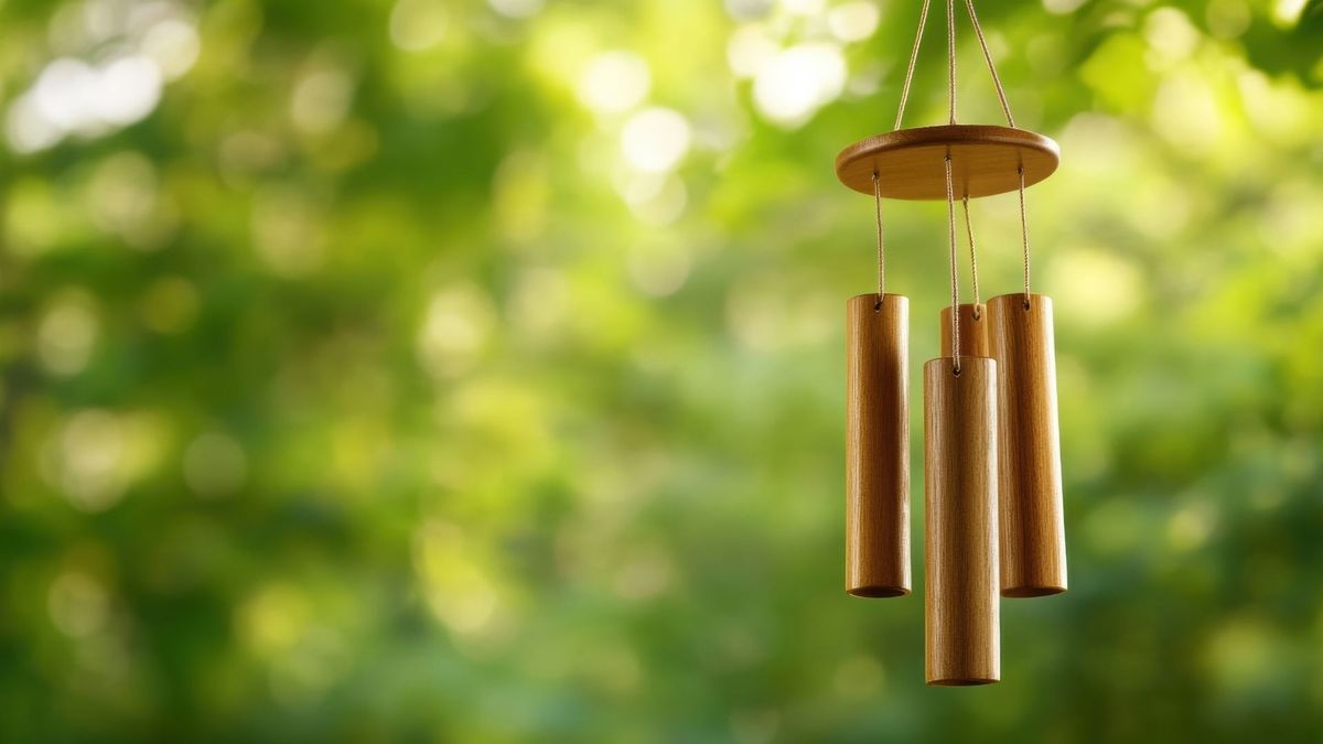 Las campanas de viento se utilizan en el Feng Shui como elementos para activar el movimiento de la energía en espacios exteriores.