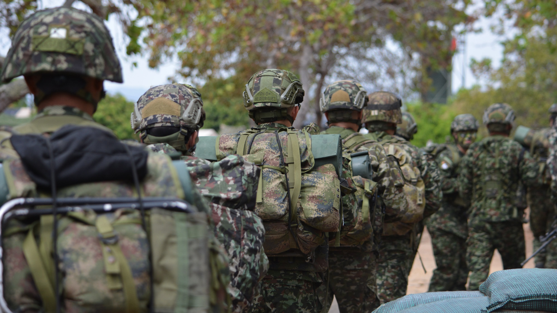 Tropas del Ejército Nacional.