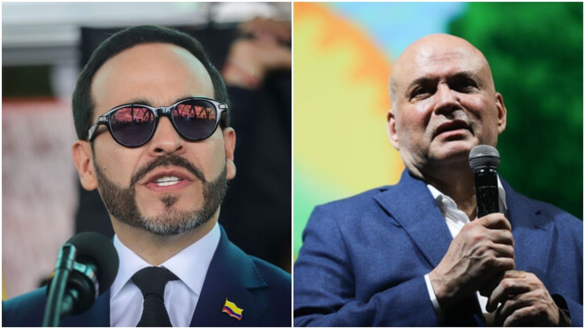 Abelardo de la Espriella (presidente de Colombia) y Salvatore Mancuso (exjefe paramilitar)