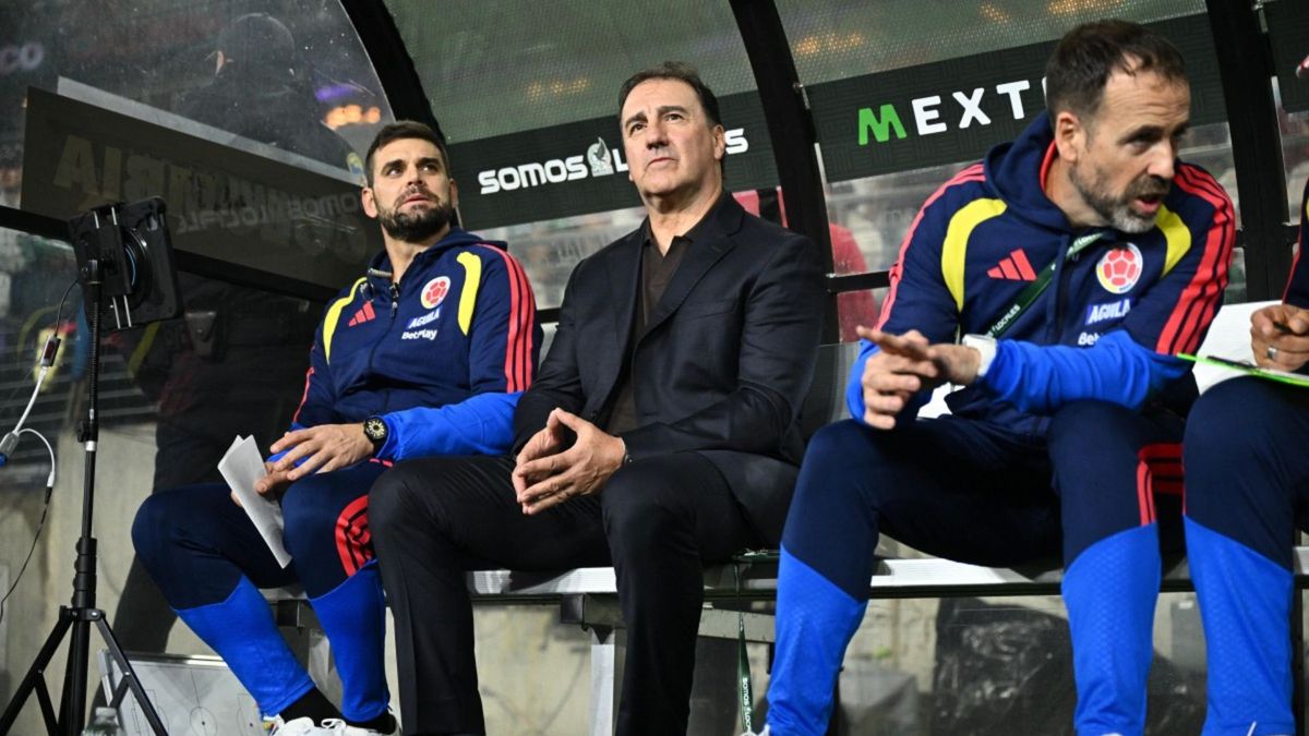 Néstor Lorenzo, entrenador de la Selección Colombia, en el partido amistoso contra México en Baltimore