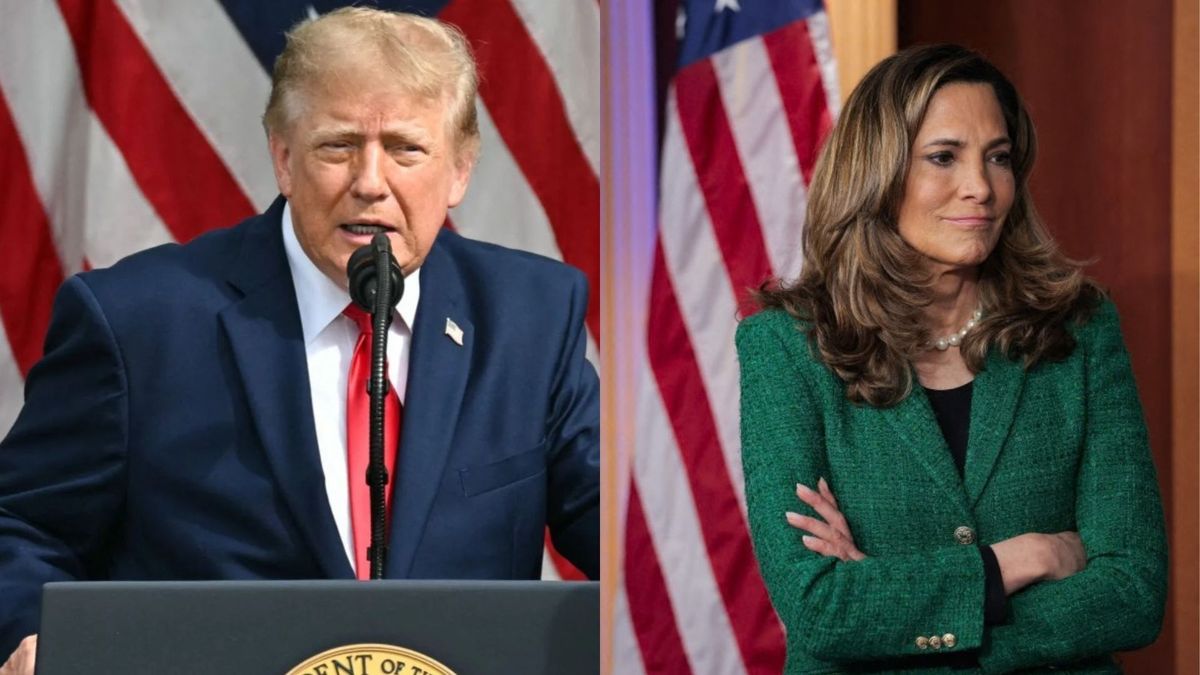 Presidente Donald Trump y congresista republicana, María Elvira Salazar