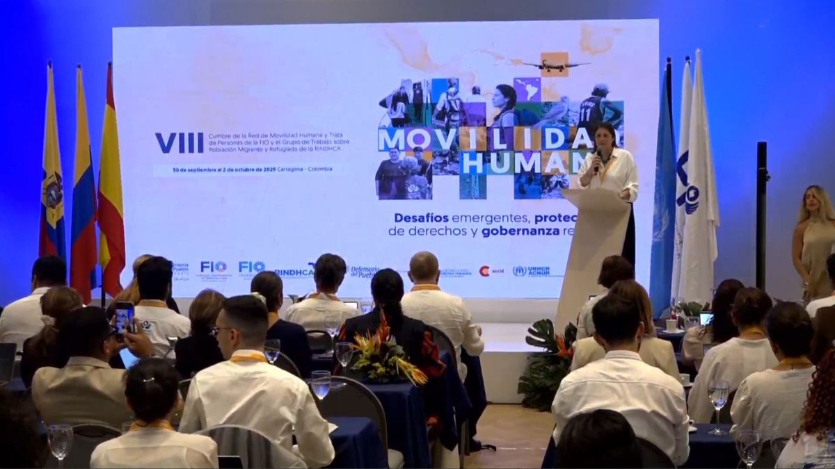 Defensora del Pueblo en la octava Cumbre de la Red de Movilidad Humana y Trata de Personas, que tiene lugar en Cartagena