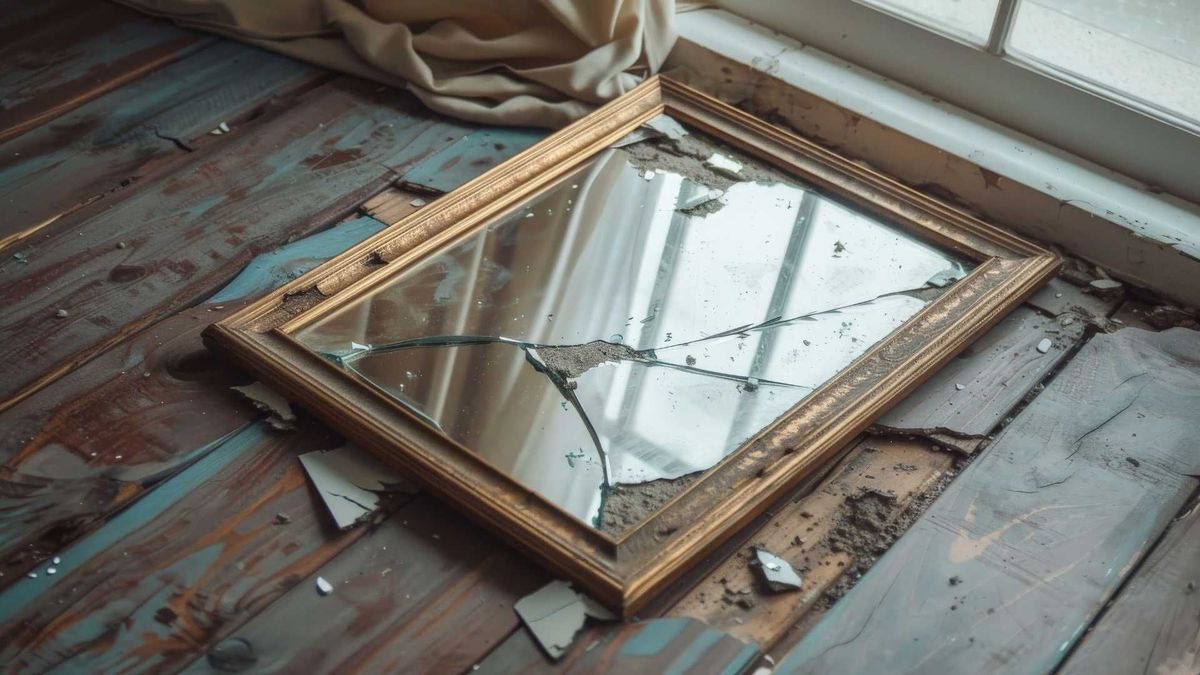 Los espejos rotos frente a la cama son uno de los objetos que el feng shui recomienda retirar de la habitación.